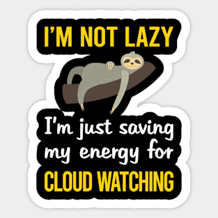 Funny Lazy Cloud Watching Sticker